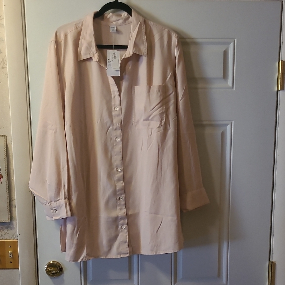 Old Navy Light Pink Button-Up Shirt